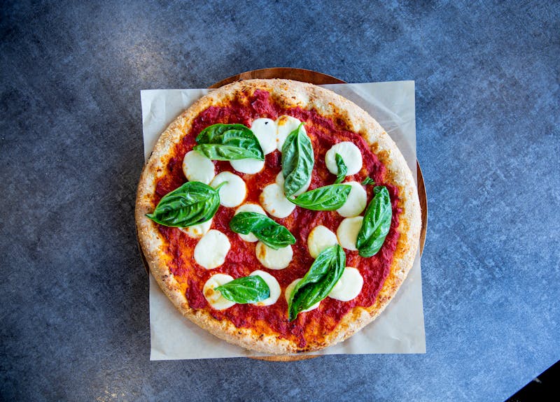 Margherita Classica pizza with fresh mozzarella and basil